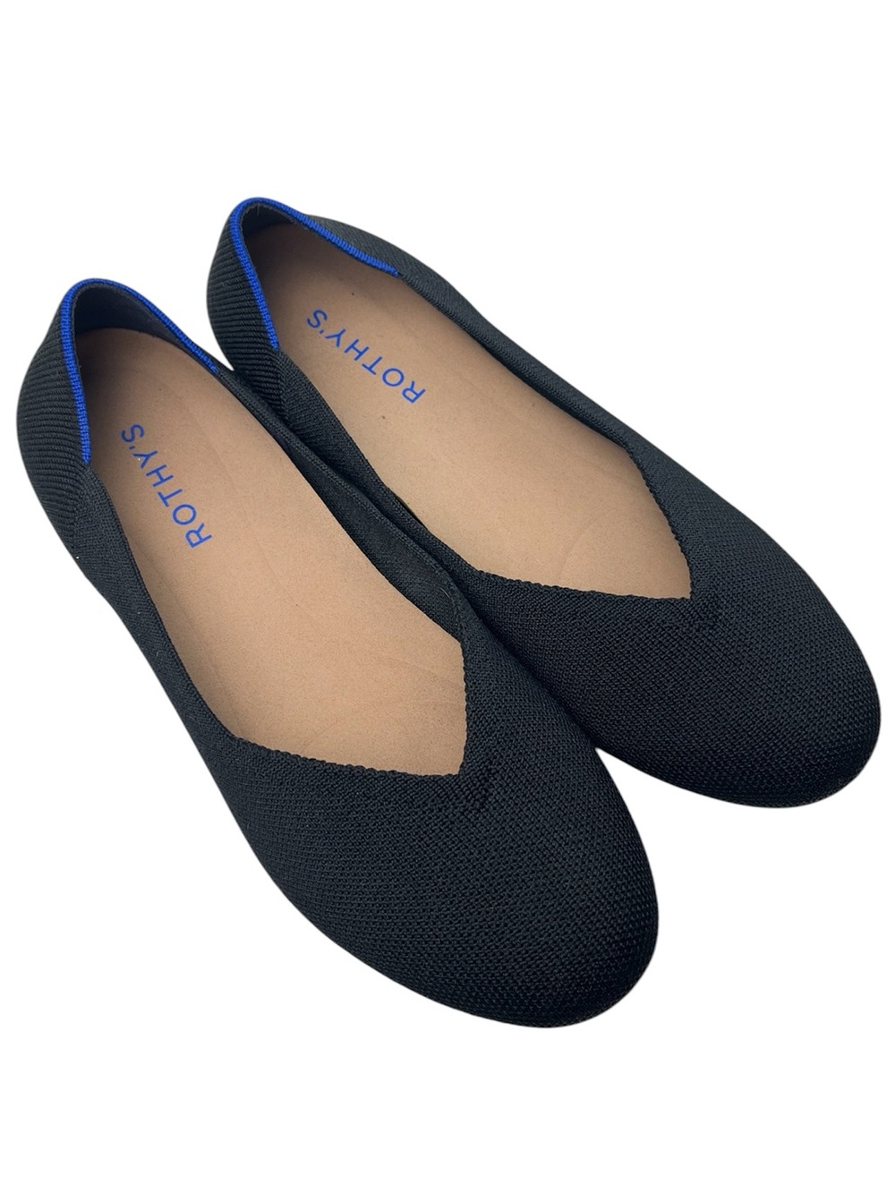 Rothy’s The Daily Flat Round Toe Casual Slip On Black Ballet Flats